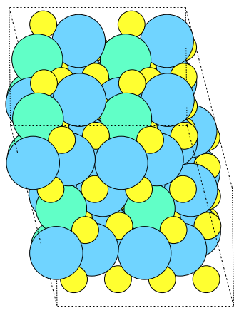 rendered crystal, band gap 4.31 eV insulator